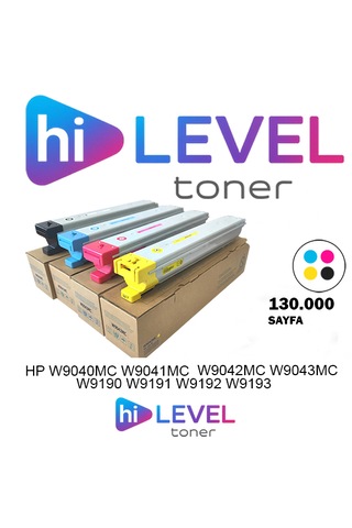 Ht-w9040-set, Hilevel Toner Ht-w9040-set Hp E77822 130k 4 Renk Cmyk Muadil Toner