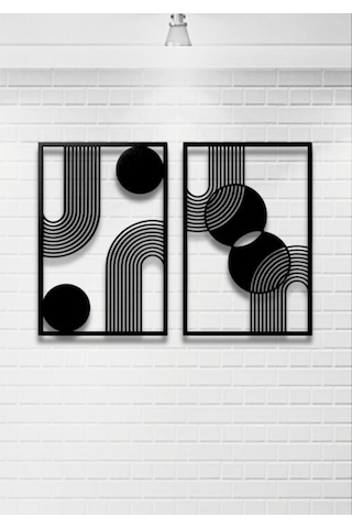 Bohem Stil Minimalist 2 Li Metal Duvar Dekoru Seti