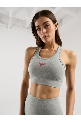 Everlast Ever Essentials Gri Melanj Kadın Pamuk Sporcu Sütyeni Gri Melanj