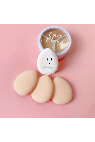 Melien Meyve Desenli Mini Puf Parmak Yüz Makyaj Süngeri 2'li