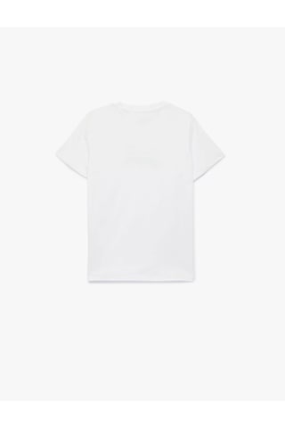 Koton Baskılı Beyaz Erkek Çocuk T-shirt 6skb10116tk Beyaz