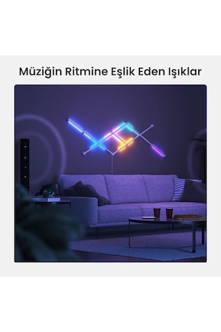 Nanoleaf Akıllı Rgbw Led Işık Şerit Genişletme Paketi App Kontrollü,3 Parça, Beyaz, Google Home, Ale RGB
