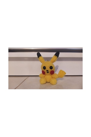 Pokemon Pikachu Amigurumi Anahtarlık Sarı