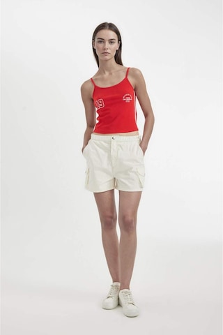 Defacto Coool Regular Fit Normal Bel Kısa Paça Gabardin Şort A3688AX24HSER232 Ekru