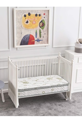 Keremce Deluxe Gold Bambu 80x130 Lüks Pedli Yaylı Yatak Beyaz