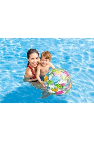 Intex 59040 Şeffaf Sevimli Desenli Top 51 Cm Çok Renkli