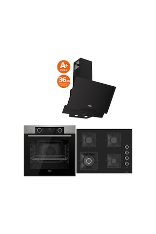 Fryart XE63MI - SC405 - D063-SA Black Plus 3'lü Cam Ankastre Set