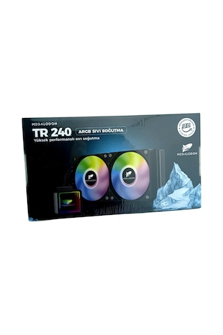 Argb Tr240 Sıvı Soğutucu 2x12cm Fan Yüksek Performanslı Işlemci Soğutucusu Sıvı Soğutma Siyah