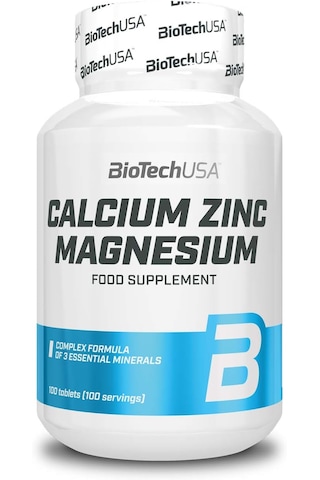 Biotechusa Calcium Zinc Magnesium Mineral Complex Immune Health Energys Management 100 Tablet
