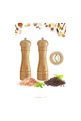 Ahşap Baharat Tuz Öğütücü Değirmen Tuzluk Baharatlık 1 Adet