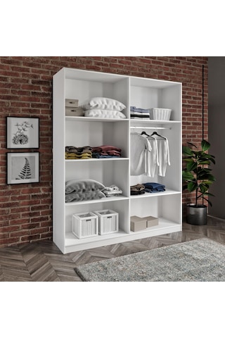 Diva Çok Amaçlı 8 Kapılı Elbise Ve Yüklük Dolap