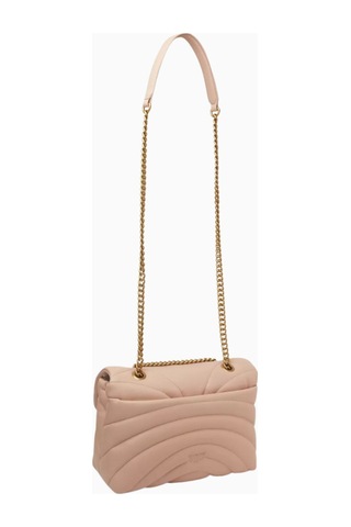 Pinko Kapitone Nappa Love Mini Şişme Çanta, Şık & Çok Yönlü El Çantası Açık Pembe