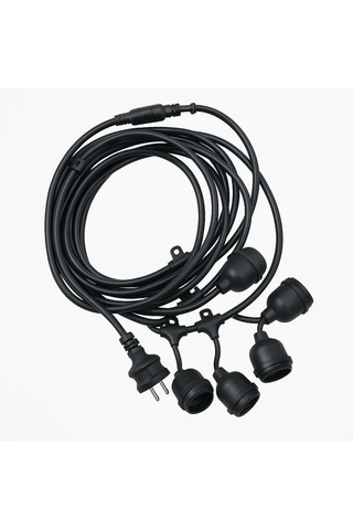 Ayt Ledx Kb00001 5 Li E27 Duy Sıralı 5 Metre Lamba Kablosu 5 Adet Duy İçerir Açık Hava Düğün Eğlence Alanı Aydınlatma
