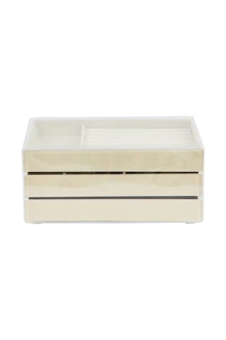 Modern 3 Çekmeceli Takı Mücevher Kutusu Organizer Düzenleyici Beyaz