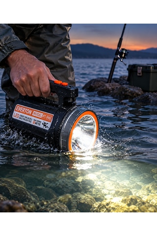 Rt-996 50w 5000 Lümen Şarjlı Led El Feneri 1 Km Menzilli Su Geçirmez Dalış Projektörü 4000 Mah