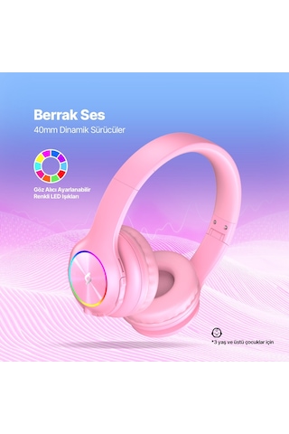 Soundbuddy Funled 2KM172 Bluetooth 5.3 Led Işıklı Kulak Üstü Kulaklık