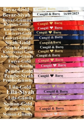 Dökülen İncili Isimli Yüzük Kurdelesi Söz - Nişan Kurdelesi