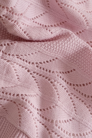 Toffy Toz Pembe Buğday Örgü Bebek Battaniyesi 100x100 Pembe