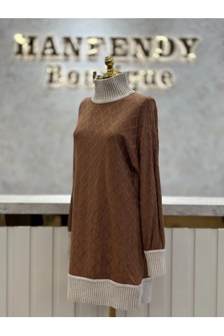 Qupra Qaz74029 Kahve Tunik Çok Renkli