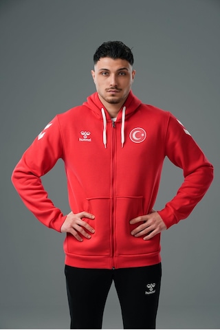 Hummel Armin Milli Takım Pamuklu Eşofman Üstü Kırmızı