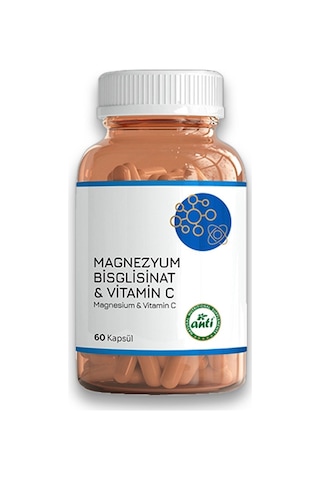 Anti Magnezyum Bisglisinat & Vitamin C 2 x 60 Kapsül