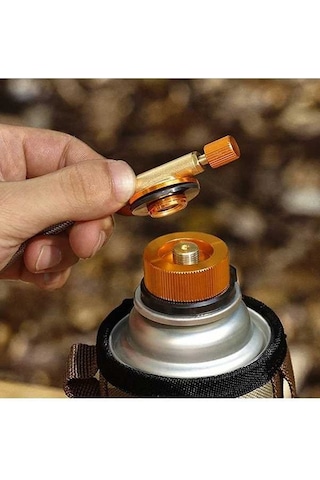 Prestigegoods Outdoors Camping Gas Cylinder Adapter With Oven Connection, Closed Valve, Multi-color Small Yellow, Lightweight Aluminum Alloy, Secure Lock, Universal Fit Çok Renkli