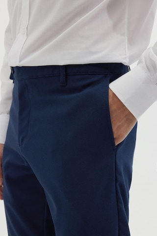 Tudors Erkek Slim Fit Dar Kesim Esnek Yan Cepli Bilek Boy Canvas Kesim Lacivert Pantolon-34761 Lacivert