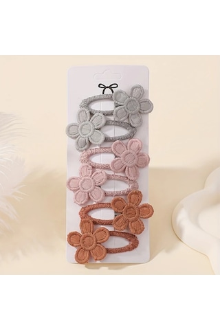 Willowhaven 6 Parça Bohem Çiçek Desenli Saç Tokası - Canlı Renkler Günlük Kullanım Renk 6
