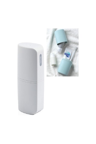 Sones İş Seyahatleri İçin Taşınabilir Diş Fırçası Kapları Kapaklı Yaratıcı Ağız Suyu Kapları, Stil: Alt Şişeli Gri Beyaz