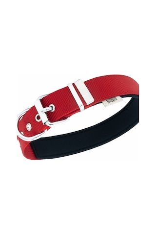 Doggie Comfort Metal Kemik İşlemeli Köpek Boyun Tasması M 3x42-50 CM Kırmızı