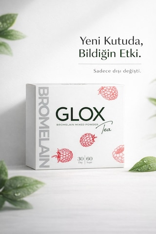 Glox Tea Bromelain Bitkisel Form İçeceği Form Çayı 60'lı Glox Tea Bromelain Bitkisel Form İçeceği Form Çayı 60'lı