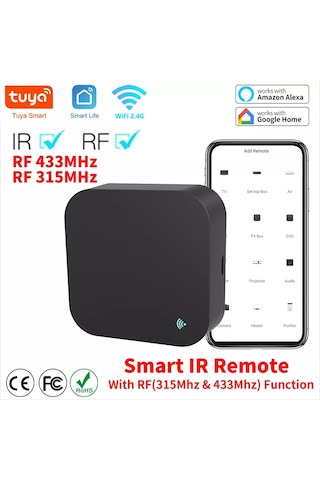 TUYA DESTEKLİ AKILLI WİFİ +RF+IR KUMANDA LI CİHAZLARI KONTROL EDE