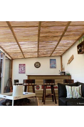 Bişkin Kamış Çit , Hasır Çit , Bambu Çit 1m. X 5m. Uv.misina İp