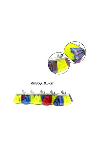Günsan Standart Oto Yıkama Fırçası 6 Sıra - 9,5 Cm Kıl Boyu, Yumuşak Doku- 12'li Paket
