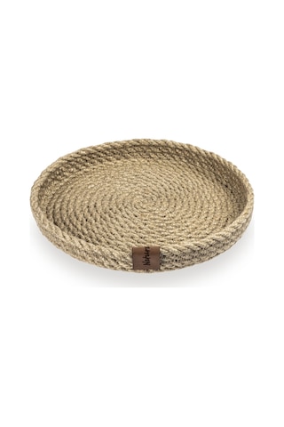 Naturalove Dekoratif Jüt Aksesuar Sepeti - Yuvarlak / Büyük Boy Kahverengi