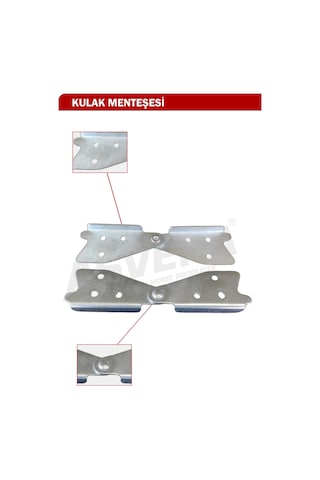 Asvera Çift Çıkışlı Kulak Menteşesi - Alüminyum Merdiven Yedek Parçası - Katlanır Menteşe Seti