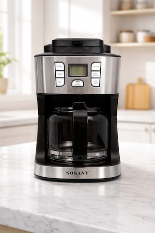 Sokany SK-506E 950 W Çok Fonksiyonlu Öğütücülü Kahve Makinesi