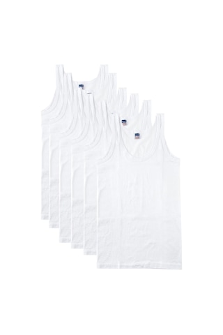 Berrak Erkek Çocuk Pamuklu Penye Askılı Atlet 6 Lı Paket