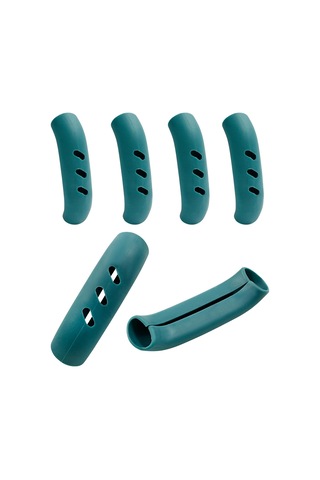 6 Paket Silikagel Pot Kolu Kapakları 3 İnç Kapak Kolu Kapakları Yeşil Kolu Tutucu Kavrama Isı Yalıtım Kolu Kapağı İçin Tava, Pot Çok Renkli