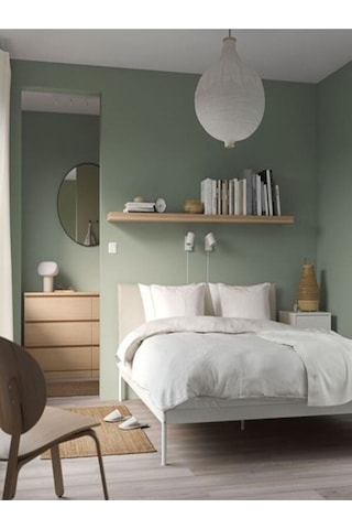 Kleppstad Çift Kişilik Karyola, Beyaz-bej, 160x200 Cm