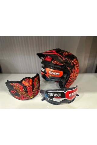 Mt Helmets Mt Streetfighter Sv S Hellish B5 Motosiket Kaskı Mat Turuncu