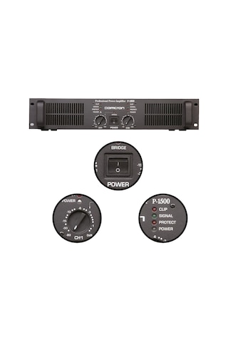 Startech Omcron P-1500 2x750w Çift Çıkışlı Stereo Power Anfi Güç Anfisi