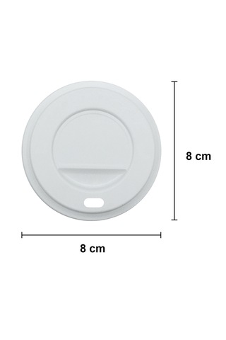 8 Oz Beyaz Kapaklı Karton Kahve Çay Bardağı 250 ml - 100 Adet
