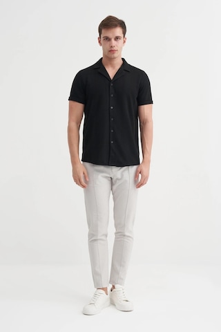 Cazador Örme Erkek K.kol Gömlek Slim Fit Siyah 2000 Siyah