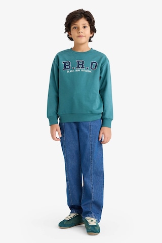 Defacto Erkek Çocuk 2li Takım Baskılı Sweatshirt Jean Pantolon G4680a825wngn756 Yeşil-gn756