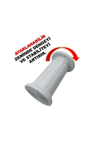 Jumbo Mobilya Ayağı 10 Cm - Koltuk, Kanepe, Dolap Ve Baza İçin, Ayarlanabilir, 200 Adet Kirli Beyaz