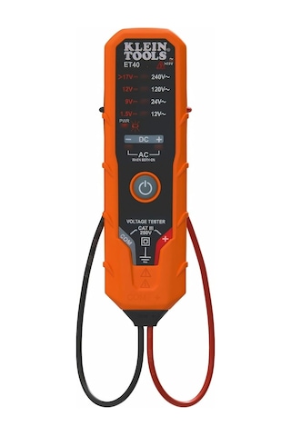 Kleın Tools Et40 Gerilim Kontrol Cihazı, Alternatif Gerilim, Voltaj Ve Dc Polaritesi, Piller Dahil