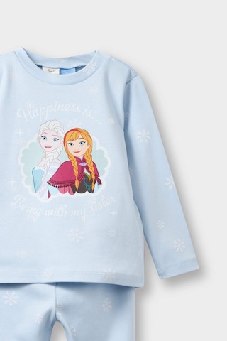 Defacto Kız Bebek Frozen Pijama Takımı Uzun Kollu Üst Uzun Alt F4588a525aube343 Mavi