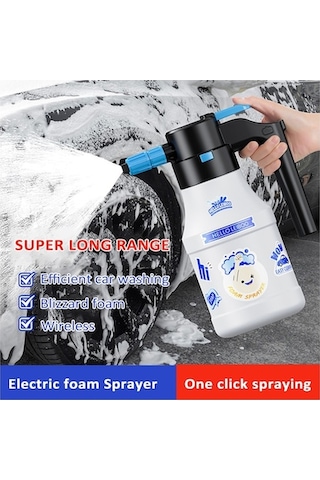 Gebibd 1.5l Elektrikli Köpük Püskürtücü Araba Yıkama Püskürtücü, Usb Şarjlı, Ev, Bahçe, Araba İçin Basınçlı Köpük Püskürtücü