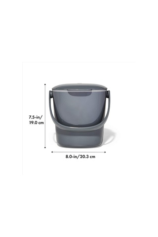 Good Grips Kompost Kovası, Gri - Mutfak İçin Koku Geçirmez Çöp Kutusu - 2,8 L Çok Renkli
